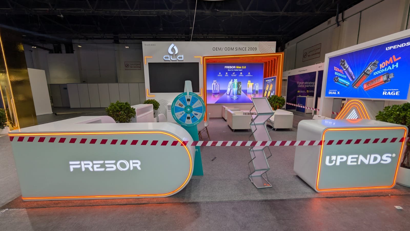 ALD / FRESOR and UPENDS Interactive Exhibition Stand at World Vape Show by Infinity Exhibit